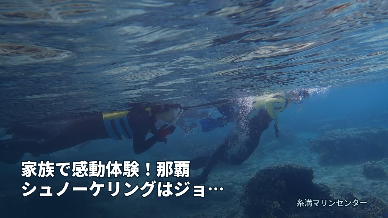 家族で感動体験!那覇シュノーケリングはジョン万ビーチ|糸満マリンセンターの自然体験シュノーケル