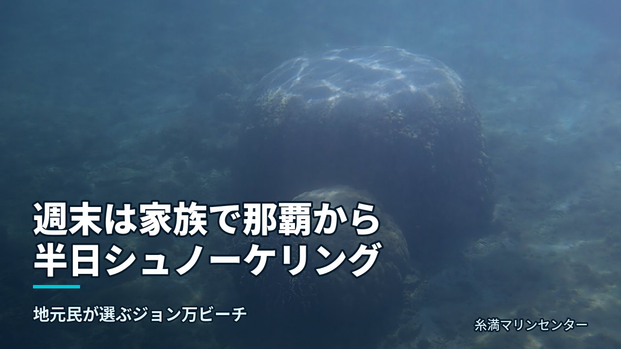 週末は家族で那覇から半日シュノーケリング｜糸満マリンセンターの自然体験シュノーケル
